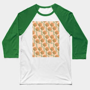 New Beginnings - Bronze & Green Pattern Baseball T-Shirt